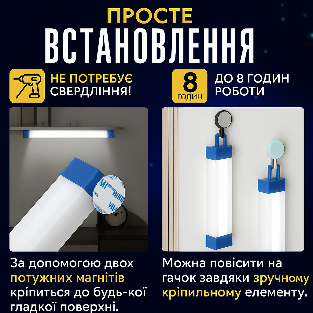 Схема швидкого встановлення LED світильника
